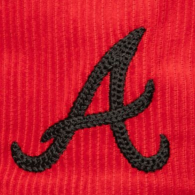 Men's Mitchell & Ness Red Atlanta Braves Corduroy Snapback Hat