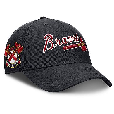 Men's Nike Navy Atlanta Braves Rise Gaberdine Adjustable Hat