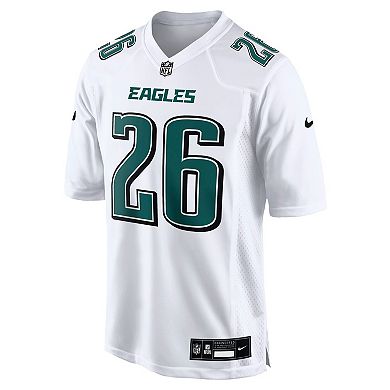 Men's Nike Saquon Barkley Tundra White Philadelphia Eagles Fashion Game Jersey