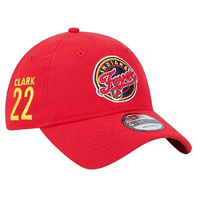 Men's Caitlin Clark Red Indiana Fever Name & Number Sidepatch 9TWENTY Adjustable Hat