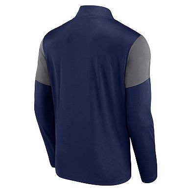 Men's Fanatics Navy Boston Red Sox Logo Quarter-Zip Top