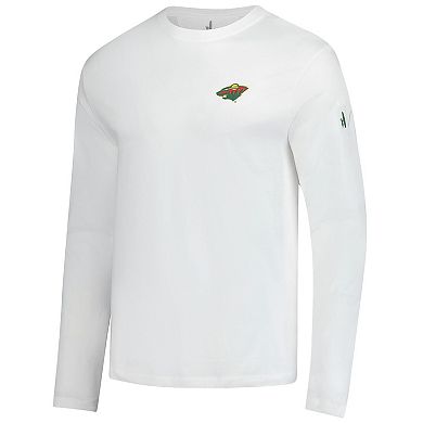 Men's johnnie-O White Minnesota Wild Adam Long Sleeve T-Shirt