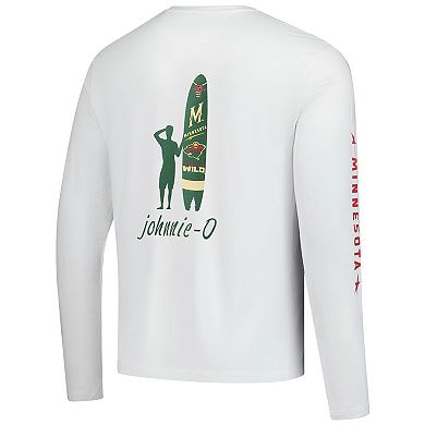 Men's johnnie-O White Minnesota Wild Adam Long Sleeve T-Shirt