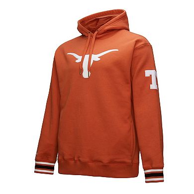Men's Mitchell & Ness Texas Orange Texas Longhorns Chainstich Fleece Pullover Hoodie