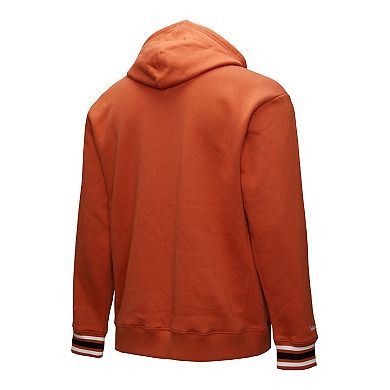 Men's Mitchell & Ness Texas Orange Texas Longhorns Chainstich Fleece Pullover Hoodie