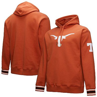 Men's Mitchell & Ness Texas Orange Texas Longhorns Chainstich Fleece Pullover Hoodie