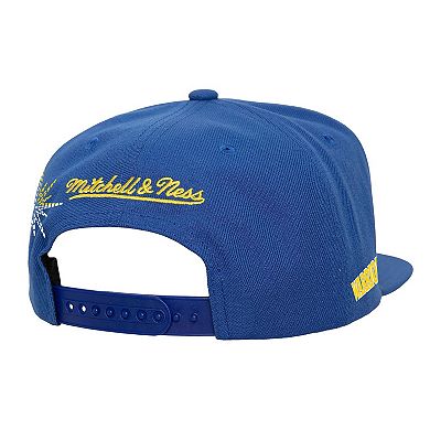 Men's Mitchell & Ness Royal Golden State Warriors Starlight Snapback Hat