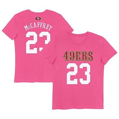 Girls Youth Christian McCaffrey Pink San Francisco 49ers Player Name ...