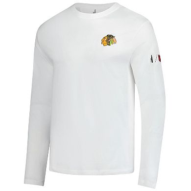 Men's johnnie-O White Chicago Blackhawks Adam Long Sleeve T-Shirt