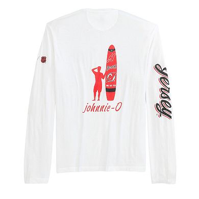 Men's johnnie-O White New Jersey Devils Adam Long Sleeve T-Shirt