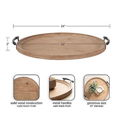 Bruillet Wood Ottoman Tray