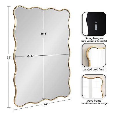 Viona Rectangle Scalloped Mirror