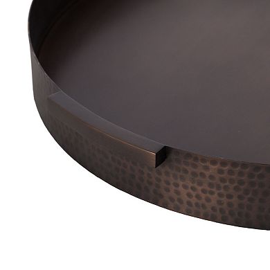 Samana Round Metal Tray 17x17x2