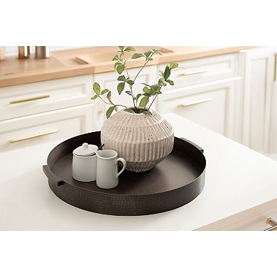 Samana Round Metal Tray 17x17x2