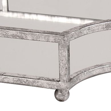 Ciel Metal Mirrored Scalloped Decorative Tray 12x18
