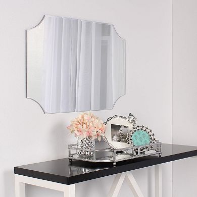 Ciel Metal Mirrored Scalloped Decorative Tray 12x18
