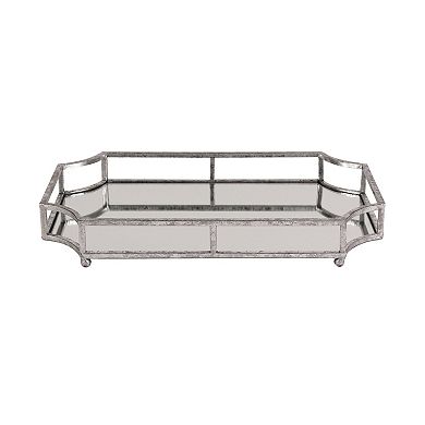 Ciel Metal Mirrored Scalloped Decorative Tray 12x18