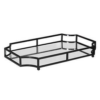 Ciel Metal Mirrored Scalloped Decorative Tray 12x18