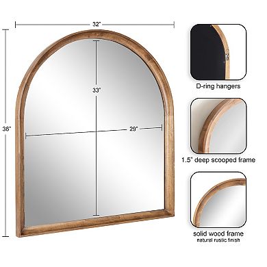 Hatherleigh Arch Wood Wall Mirror