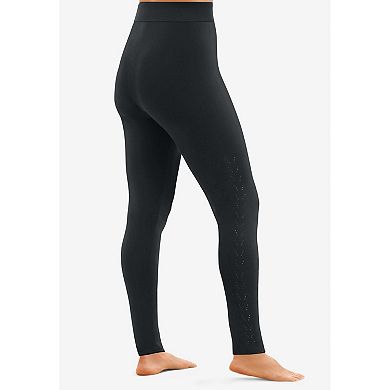 Avenue Women's Plus Size Plush Lined Footless Leggings
