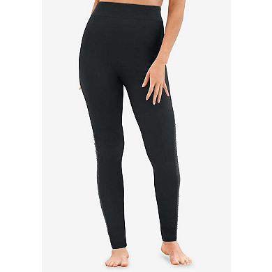 Avenue Women's Plus Size Plush Lined Footless Leggings