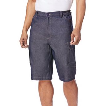 Liberty Blues by KingSize Men's Big & Tall Lightweight Comfort Denim Cargo Jean Shorts
