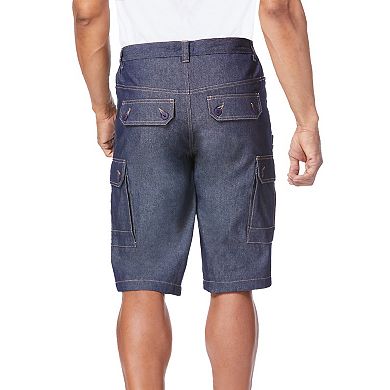 Liberty Blues by KingSize Men's Big & Tall Lightweight Comfort Denim Cargo Jean Shorts