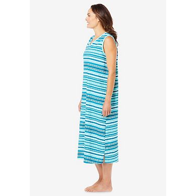 Dreams & Co. Plus Size Long Sleeveless Sleepshirt