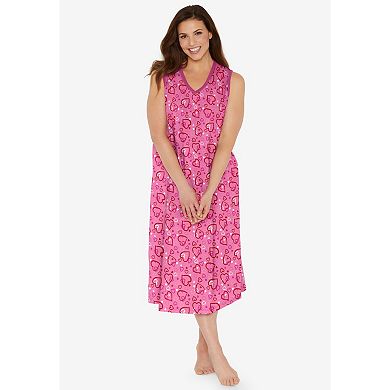 Dreams & Co. Plus Size Long Sleeveless Sleepshirt