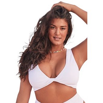 Swimsuits for All Women's Twist Front Crop Top