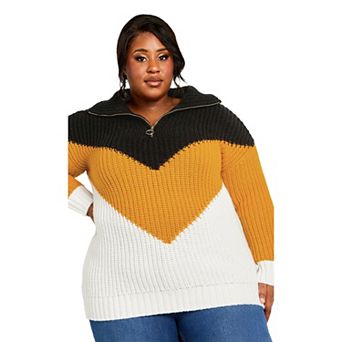 Avenue Women's Plus Size Colour Trio Sweater