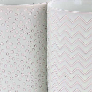 Laurie Gates Madrina 19 Ounce 4 Piece Stoneware Assorted Mug Set in Mint