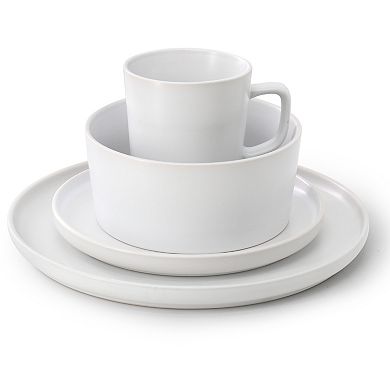 Elama Luxmatte White 16 Piece Dinnerware Set