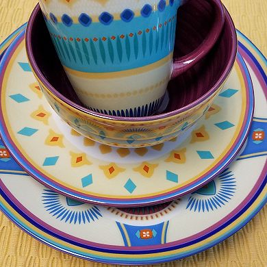 Elama Puesta De Sol 16 Piece Dinnerware Set