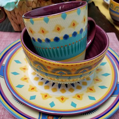 Elama Puesta De Sol 16 Piece Dinnerware Set