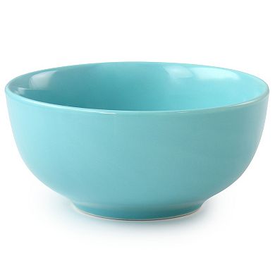 Elama Luna 18 Piece Porcelain Dinnerware Set in Blue