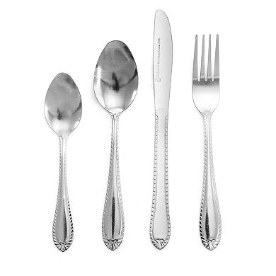 Hometrends 60 Piece Round Ceramic Dinnerware Combo Set in White