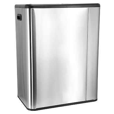 Elama 2 Section 30 Liter/ 8 Gallon Section Trash and Recycling Step Bin