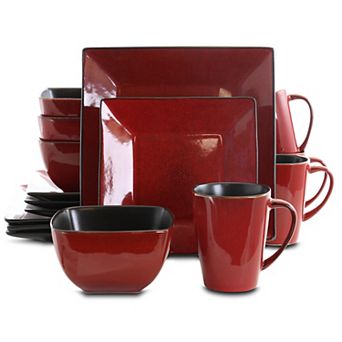 Elama Harland Loft 16 pc Modern Premium Stoneware set with Complete Setting for 4