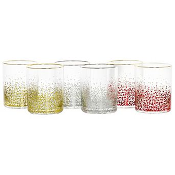 Laurie Gates Audrey Hill 6 pc 13.5oz Double Old Fashion Glass Set