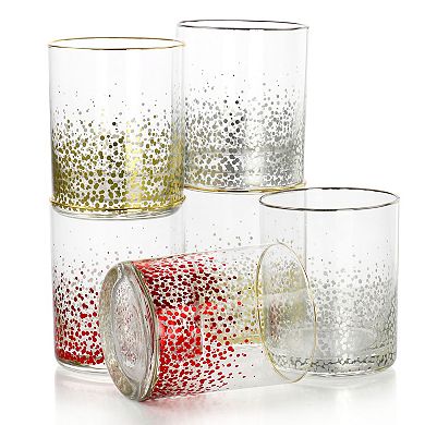 Laurie Gates Audrey Hill 6 Piece 13.5oz Double Old Fashion Glass Set