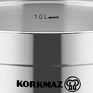 Korkmaz Gastro Proline 5.4 Quart Stainless Steel Mixing Bowl in Silver