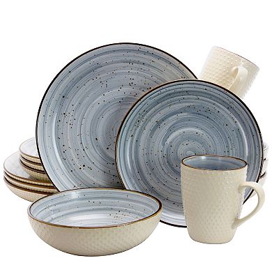Elama Mellow 16-Piece Dinnerware Set in Powder Blue