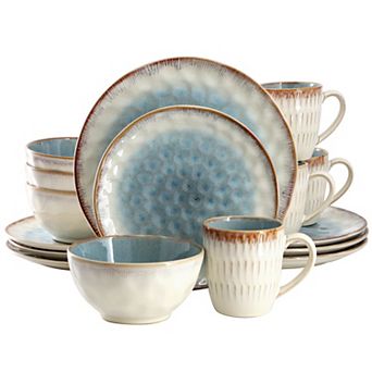 Elama Leann 16 pc Stoneware Dinnerware Set