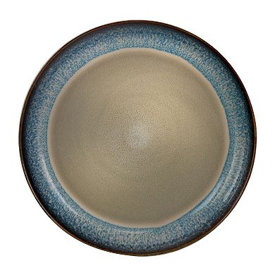 Elama Modern Dot 16 Piece Luxurious Stoneware Dinnerware with Complete Setting for 4