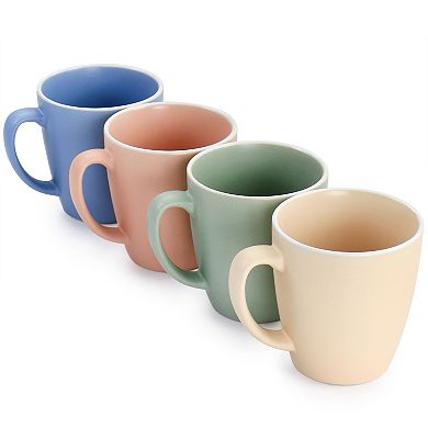 Spice by Tia Mowry 4 Piece 17.5oz Stoneware Mug Set in Matte Assorted Colors