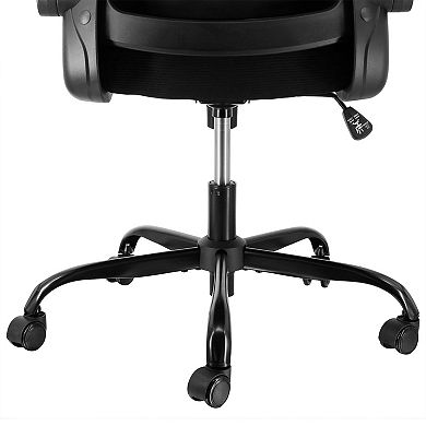 Elama High Back Adjustable Mesh and Fabric Office Chair in Black