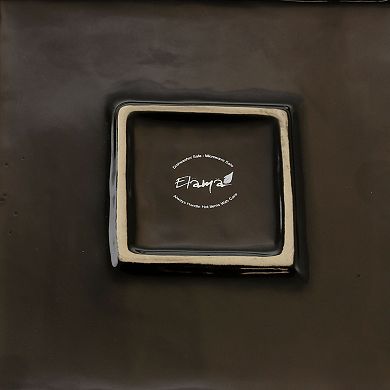 Elama Aloha Tide 16 Piece Luxurious Stoneware Dinnerware with Complete Setting for 4