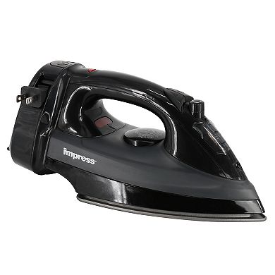 Impress 1200 Watt Cord Winder Garment Iron in Black