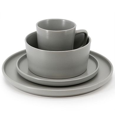 Elama Luxmatte Light Grey 16 Piece Dinnerware Set